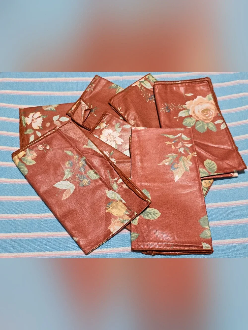 🔥CLEAROUT ADD 3 FIRE LISTINGS FOR 50% OFF🔥 Vintage | Floral Napkins Lot Of 8